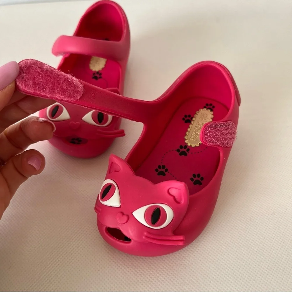 Mini Melissa Pink Cat Shoes